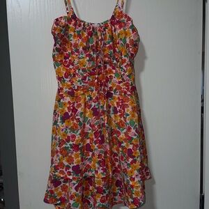 Princess Polly Floral Dress with Pink and Orange Accents